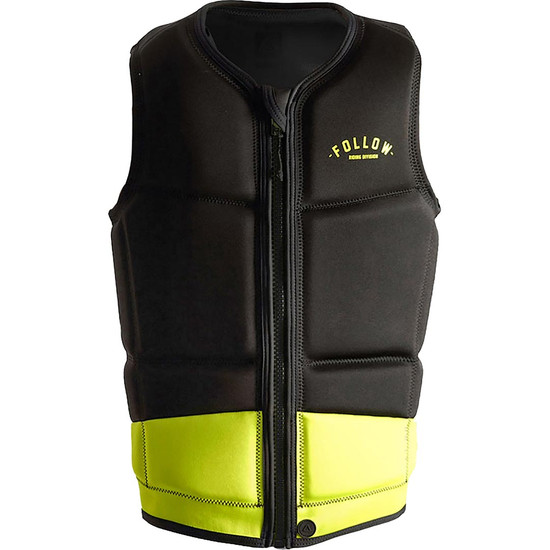 Follow Division Men's Comp Vest - Black/Slime Front