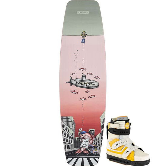 Slingshot Salmon Wakeboard Package W/ Space Mob Boots - 2023