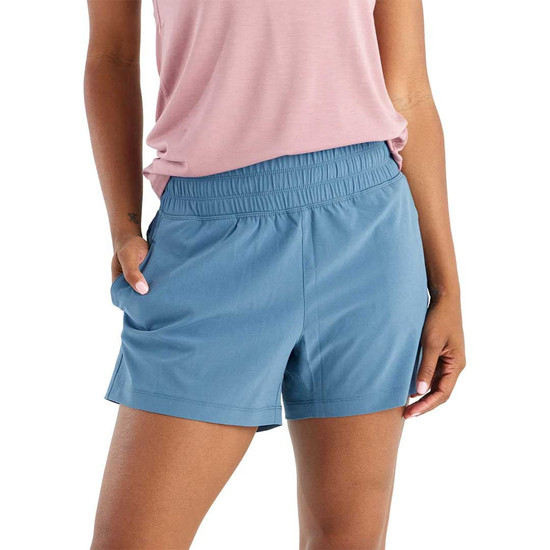 Free Fly Women's Pull-On Breeze Short - Pacific Blue - Front