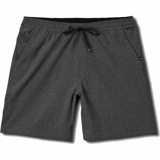 Quiksilver Taxer Heather Amphibian 18" Hybrid Shorts - Black - Front
