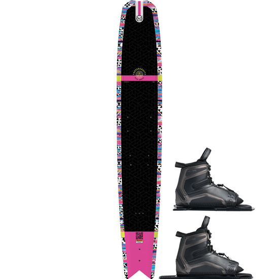 HO Hovercraft Tribal Pink Slalom Ski w/ Dbl Stance UltraLite Bindings - 2026