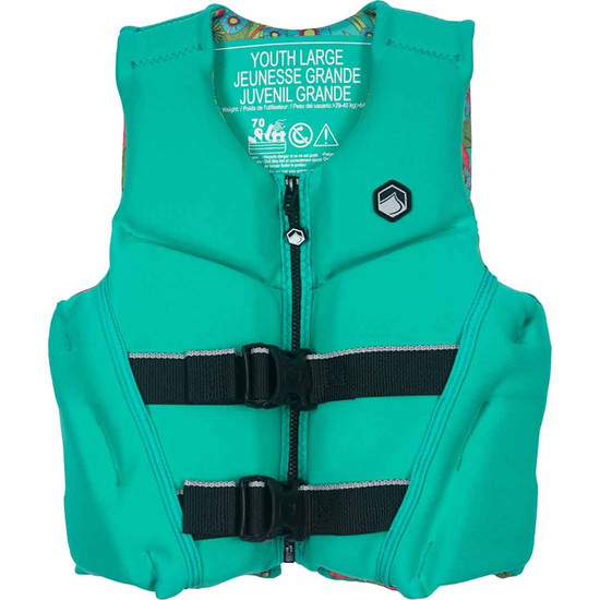 Liquid Force Lanai Youth Life Jacket - Teal - Front