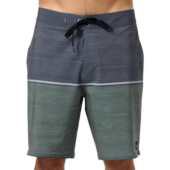 O'neill Hyperfreak Mysto Block Scallop 19" Boardshorts - Dark Olive - Front