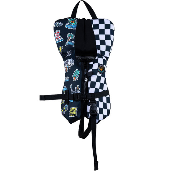 Liquid Force Little Trouble Infant Life Jacket - Black/White - Front