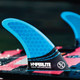 Hyperlite 3.5" Flux Futures Wakesurf Fin Pack - Mounted