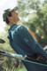 Radar UV Solar Barrier Hoodie - Emerald Blue - on model back