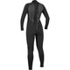 O'Neill Women's Reactor - 2 3/2 Back Zip Full Wetsuit - Black/Black - Back
