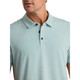 Free Fly Men's Bamboo Flex Polo II Tee - Heather Ocean Mist - Close Up