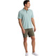 Free Fly Men's Bamboo Flex Polo II Tee - Heather Ocean Mist - Full Front View