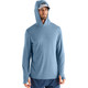 Free Fly Men's Bamboo Shade Hoodie - Heather Slate Blue - Front