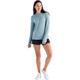 Free Fly Women's Bamboo Shade Long Sleeve II - Ocean Mist - On Model