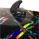 Ronix M50 Dark Matter Wakesurf Board - Closeup fin setup