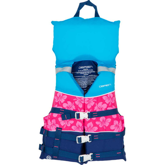 Photo of O'brien Youth Nylon Life Jacket w/ Collar - Pink by O'Brien