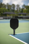 Grizzly Ghost wide body midweight raw T700 carbon fiber pickleball paddle with 16mm polymer honeycomb core