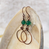 Tumbled Glass Hoop Earrings