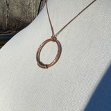 Hammered Copper Eternity Necklace