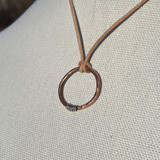 Small Hammered Sterling Eternity Necklace