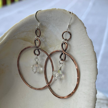 Vintage Crystal Hoop Earrings