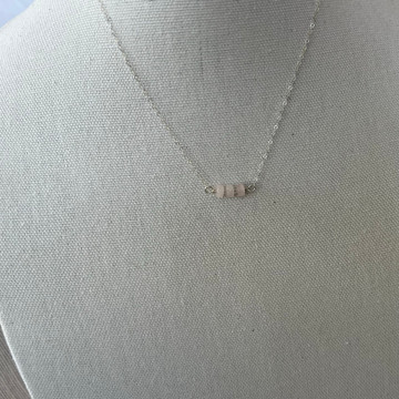 Triple Rose Quartz Necklace