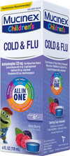 Mucinex Children's Cold & Flu Liquid Mixed Berry Flavor - 4 oz Thumbnail Image