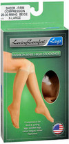 Loving Comfort Fashion Knee High Stockings Sheer Firm Beige Extra Large -  pair Thumbnail Image