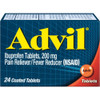 Advil Ibuprofen Pain Reliever/Fever Reducer, 200 mg Coated Tablets - 24 ct Thumbnail Image