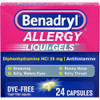 Benadryl Allergy Liqui-Gels Dye-Free - 24 ct Thumbnail Image