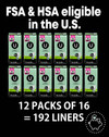 Kotex Fresh & Dry Pantiliners, Long - 12 Packs of 16 Thumbnail Image