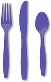 Solid Color Assorted Cutlery, Purple, 6-7" - 1 Pkg Thumbnail Image