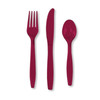 Solid Color Assorted Cutlery, Burgundy, 6-7" - 1 Pkg Thumbnail Image