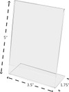 Bent Acrylic Vertical Frame, Clear, 3.5X5" - 1 Pkg Thumbnail Image