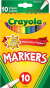 Coloring & Drawing Marker-Classic Colors 10Ct, Thin Line - 1 Pkg Thumbnail Image
