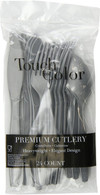 Solid Color Assorted Cutlery, Shimmering Silver, 6-7" - 1 Pkg Thumbnail Image