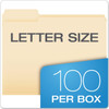 Manila File Folder Letter Size 100ct, 1/3cut Thumbnail Image