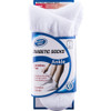 Premier Value Seamless Toe Diabetic Ankle Socks- White Lg - 2pk Thumbnail Image