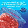 Ziploc Freezer Bags, Blue, 20 Ct - 1 Pkg Thumbnail Image