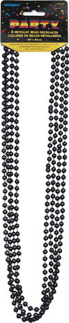 Bead Necklace Party Favors, Black, 32" - 1 Pkg Thumbnail Image