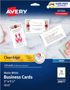 Avery 2-Sided Business Cards, White - 120 ct Thumbnail Image