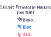 Sharpie Fine Point Permanent Marker, Assorted, 3Ct. - 1 Pkg Thumbnail Image