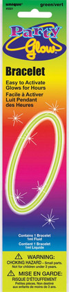 Party Glow Bracelet Party Favors, Green, 8" - 1 Pkg Thumbnail Image