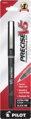 Rolling Ball Pen, Black, Extra Fine - 1 Pkg Thumbnail Image