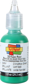 Scribbles Dimensional Fabric Paint, Christmas Green, 1 oz - 1 Pkg Thumbnail Image