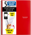 Five Star 5 Subject Notebook, College Ruled 200Ct. 8.5X11" - 1 Pkg Thumbnail Image
