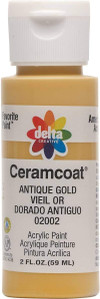 Ceramcoat Acrylic Paint, Antique Gold, 2 oz - 1 Pkg Thumbnail Image