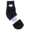 Ladies Cotton Cuff Anklet Sock, Navy - 1 Pair Thumbnail Image