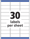 Avery Clear Mailing Labels, 1X2 5/8" - 1 Pkg Thumbnail Image