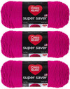 E300 Super Saver Yarn, Shocking Pink, 7 oz - 3 Packs Thumbnail Image