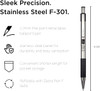 F-301 Retractable Pen, Black, Fine - 1 Pkg Thumbnail Image