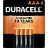 Duracell Coppertop AAA Alkaline Batteries 1.5 Volt - 4ct Thumbnail Image