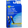 Sunmark Women's Compression Knee High Casual Socks 10-20 mmHg Black Medium Thumbnail Image